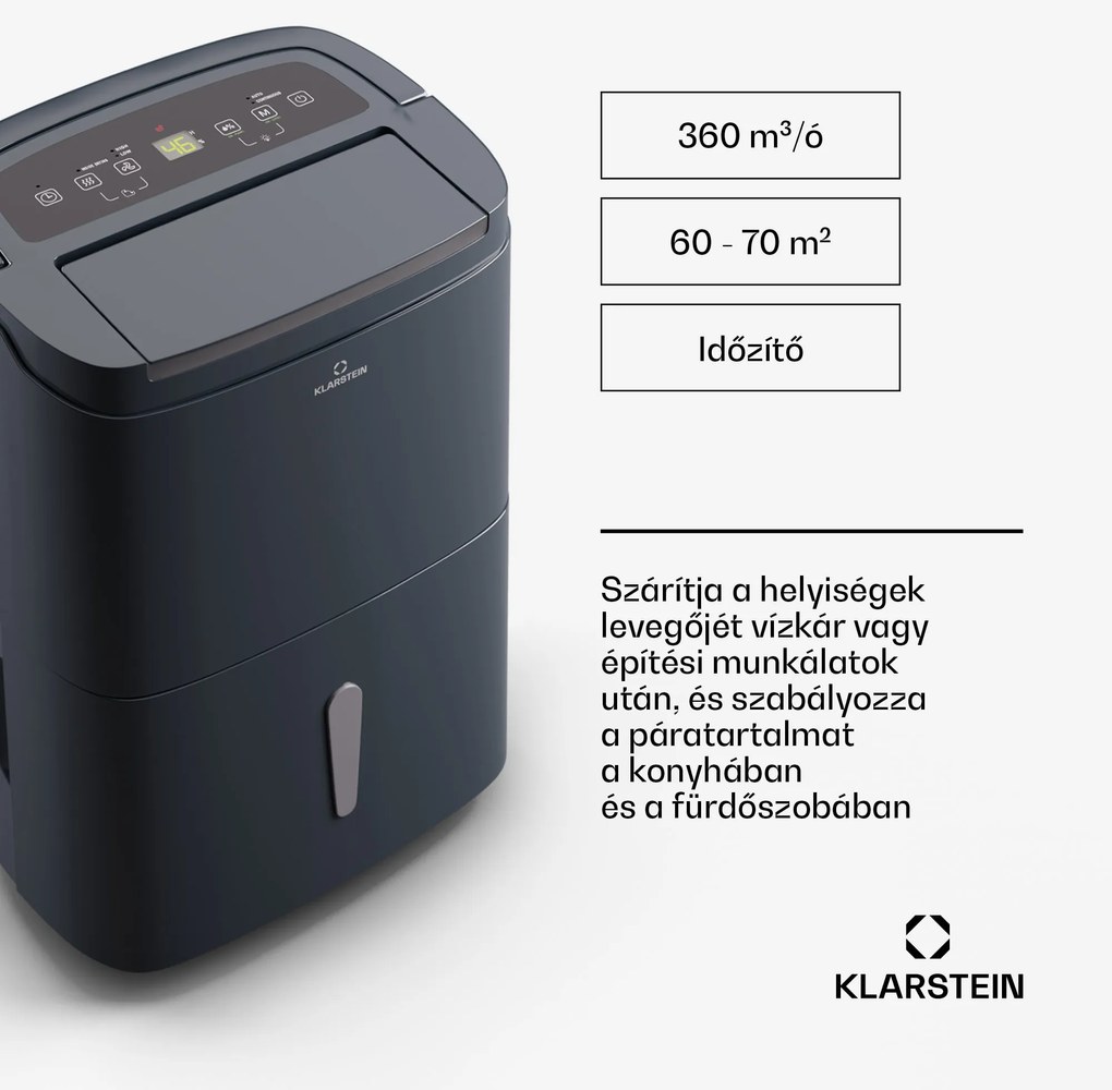 Klarstein DryFy Connect 40 Smart, Párátlanító, WiFi, Kompresszor, 40l/d, 35-45 m²