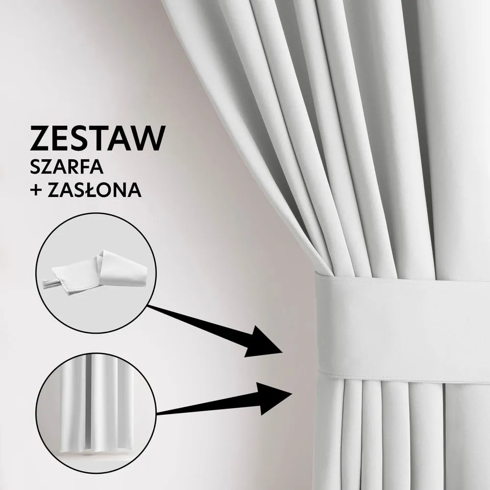 Fehér sötétítő termo függöny 140x270 cm Pleat – Restilo