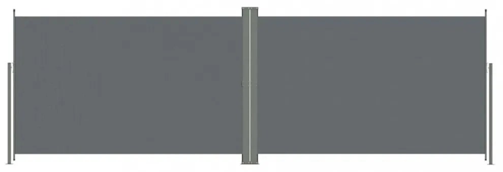 antracitszürke behúzható oldalsó napellenző 200 x 600 cm
