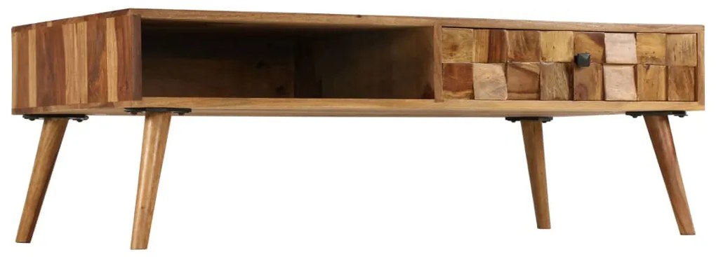 Tömör rózsafa dohányzóasztal mézszínű felülettel 110x50x37 cm