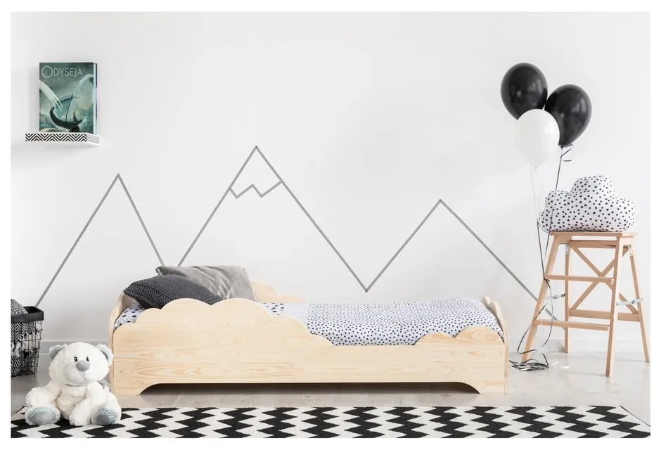 BOX 9 gyerekágy borovi fenyőfából, 90 x 180 cm - Adeko