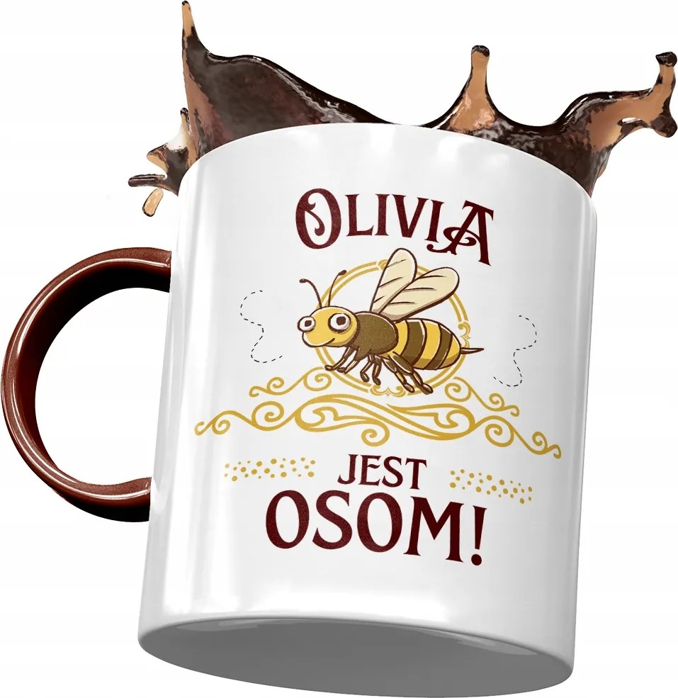 Bordó Bögre Olivia Barátnő Feleség Ajándék Nyomtatott Fotóval