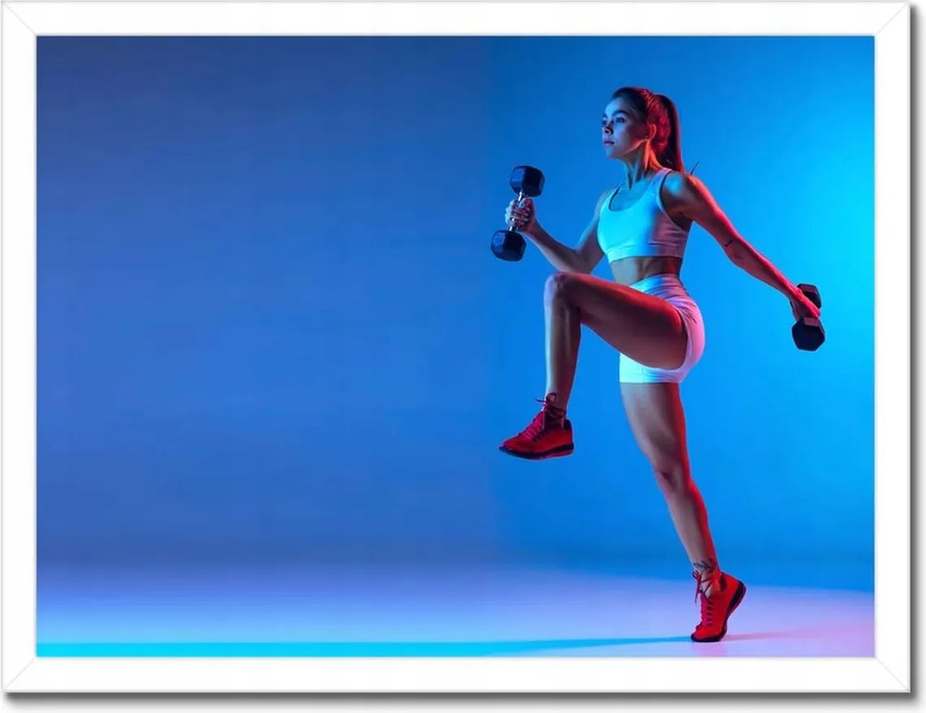 Poszterek keretben 40x30 Gyakorlatok súlyzókkal