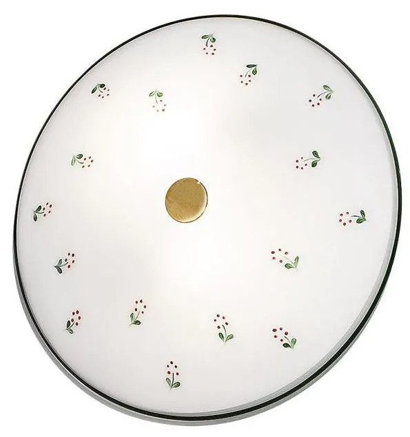 Kolarz 731.U12.4.70 - NONNA mennyezeti lámpatest 2xE14/60W/230V, Ø 32 cm, zöld/sárgaréz