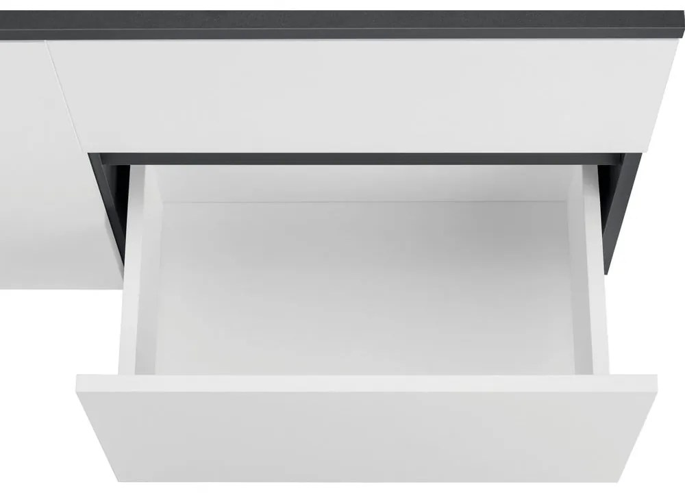 Fehér-antracitszürke fali mosdó alatti szekrény 80x53 cm Wisla – Støraa