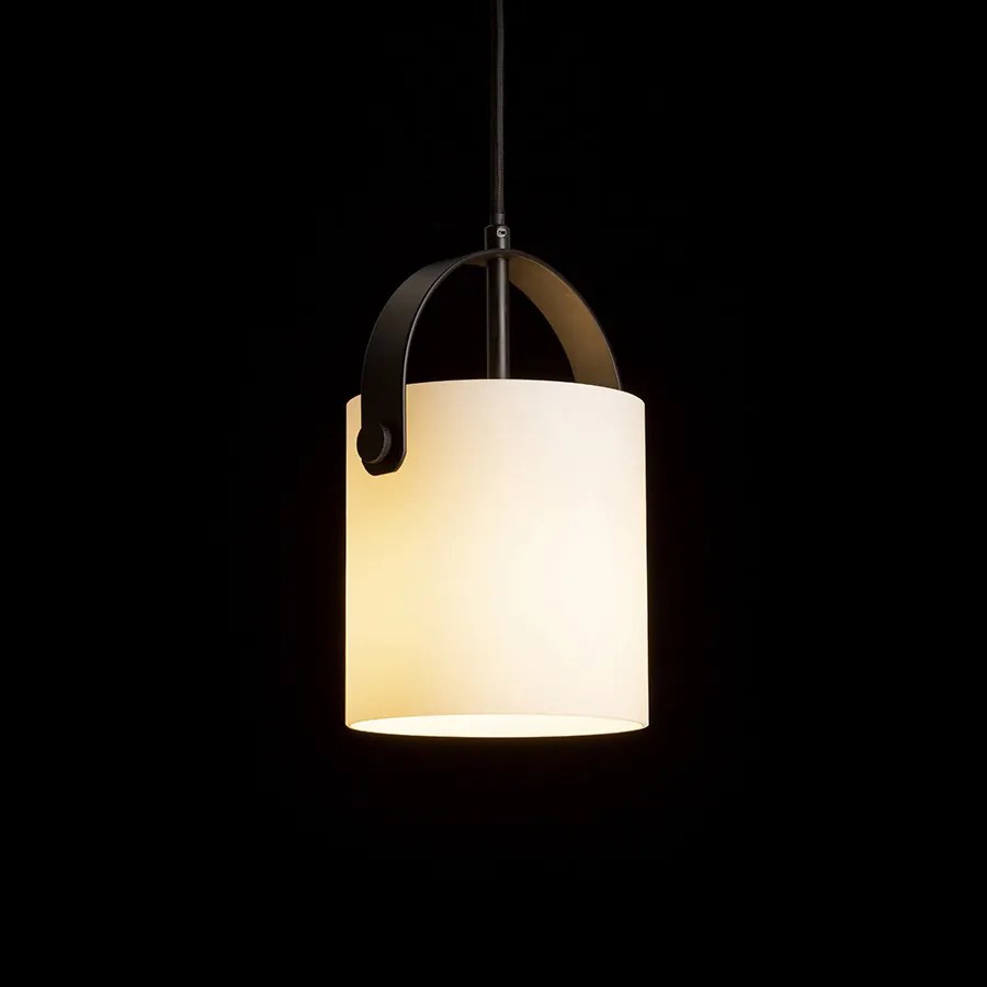 RENDL JULIETTA 16 függőlámpa opálüveg/fekete 230V LED E27 15W