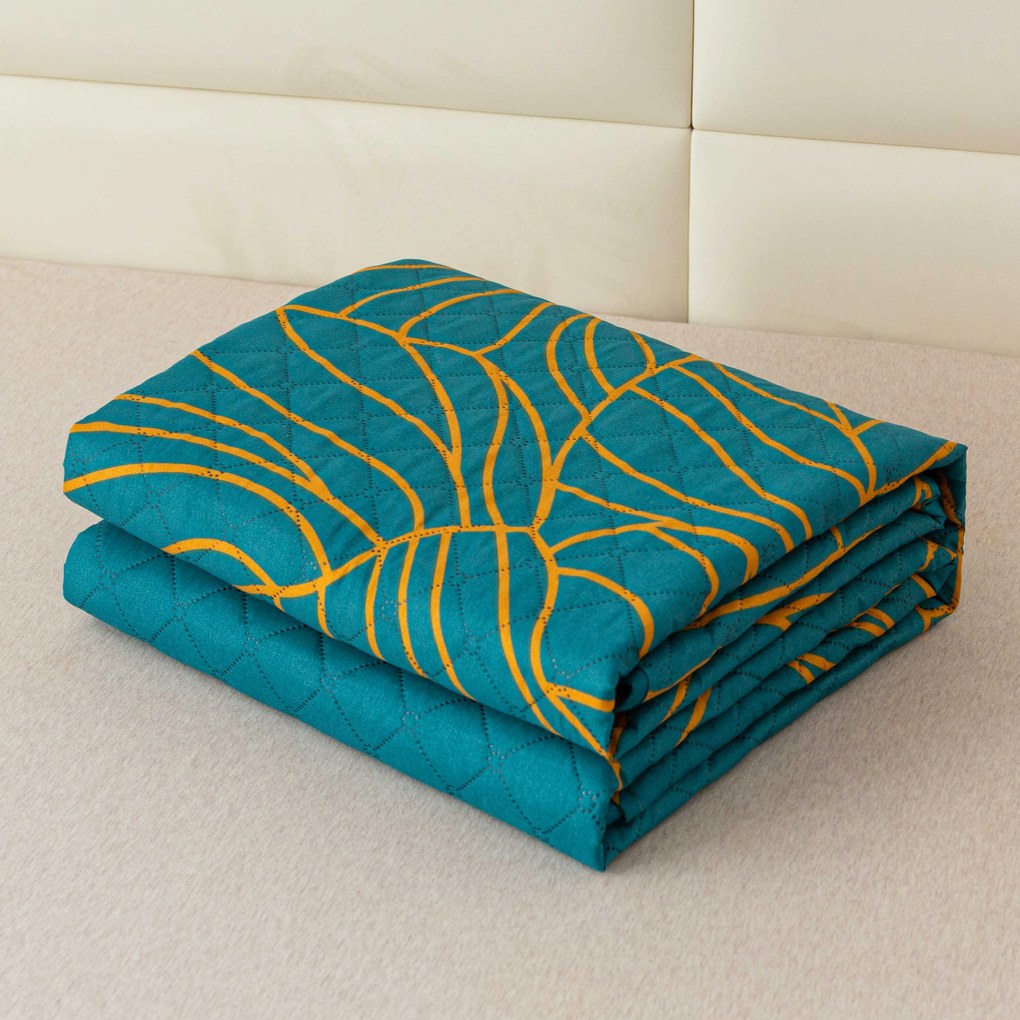 Ágytakaró FANFARE kékeszöld Méret: 220 x 240 cm