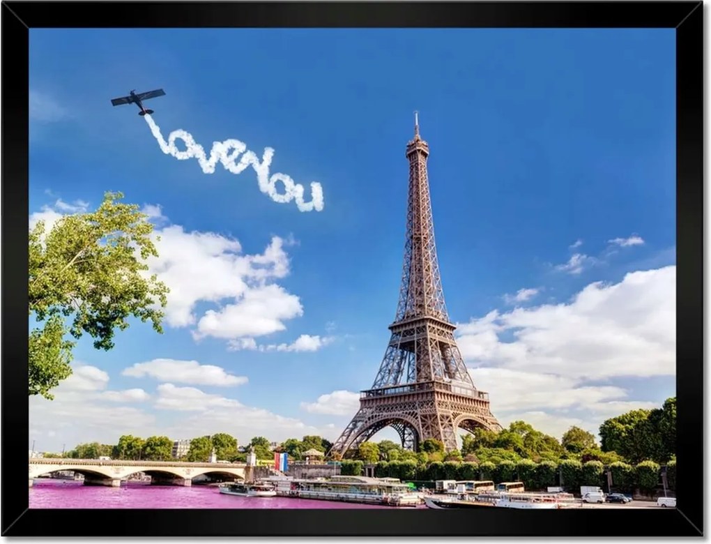 Poszterek keretben 40x30 Eiffel-torony I love You