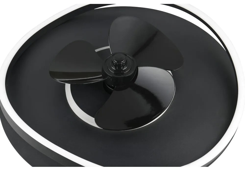 Matt fekete LED mennyezeti lámpa Sortland – Reality