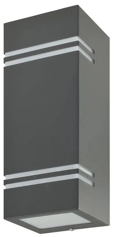 Kültéri fali lámpa QUAZAR7 2xGU10/11W/230V IP44 szürke