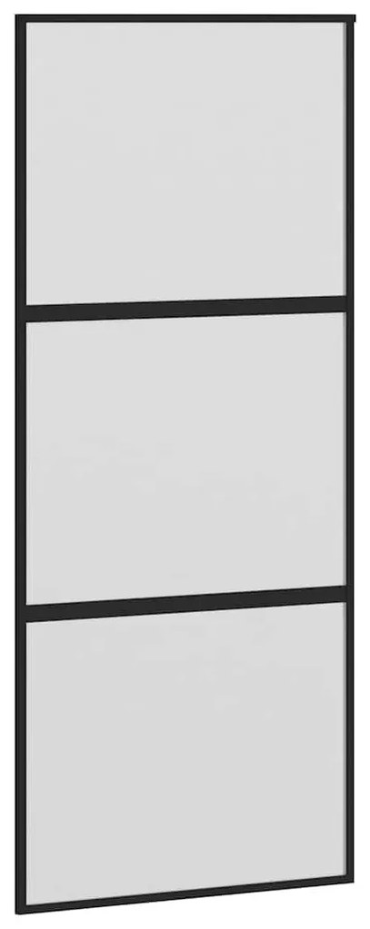 tolóajtó vasalattal 90x205 cm edzett üveg&amp;Alumínium
