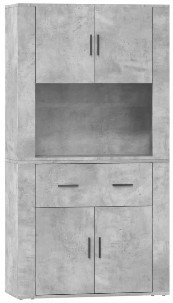 vidaXL betonszürke szerelt fa magasszekrény
