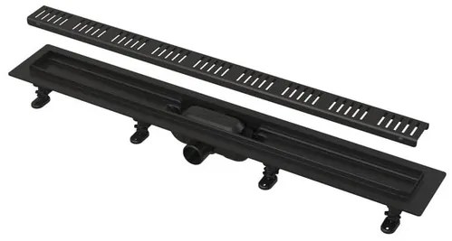 Alca APZ10BLACK SIMPLE zuhanyzó vályú 75 cm fekete szőnyeg APZ10BLACK-750M