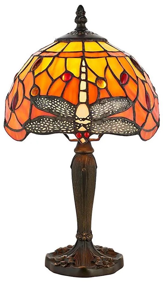 Endon 64091 - Tiffany DRAGONFLY asztali lámpa 1xE14/40W/230V, átm. 20 cm