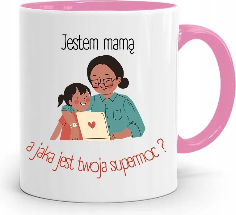 Rózsaszín Bögre Ajándék Anyukáknak Én Vagyok Az Anya A Nyomtatott Fényképes