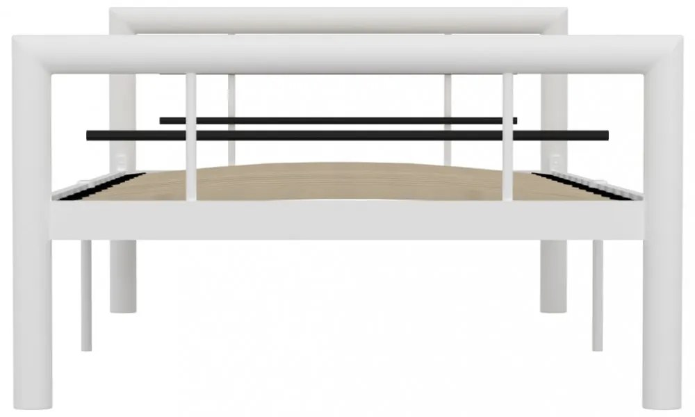 fehér és fekete fém ágykeret 90 x 200 cm