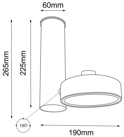 Shilo 2208 - Spotlámpa NATORI 1xGU10/15W/230V fekete