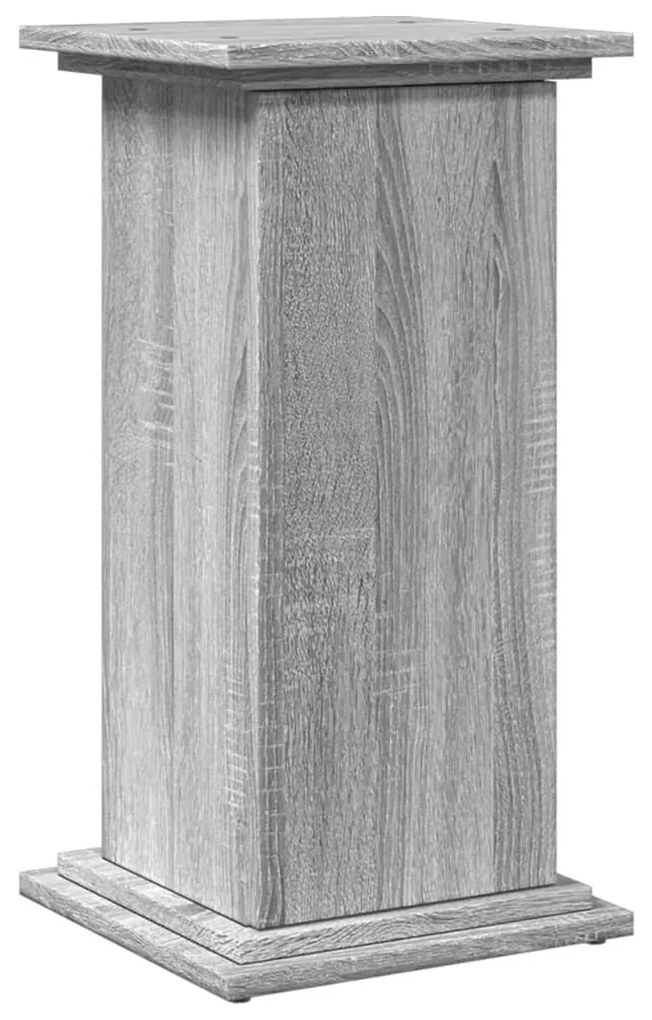 szürke sonoma szerelt fa bemutatóállvány tárolóval 31x30x60 cm