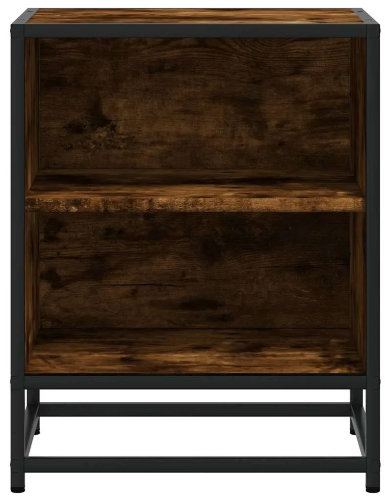 éjjeliszekrények 2 db füstölt tölgy 40x31x50 cm Gépi fa és fém