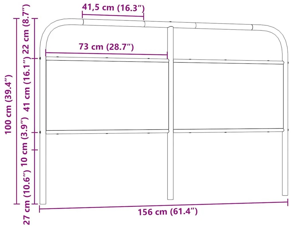 fejtámla füstölt tölgy 150 cm acél és fűrészelt fa