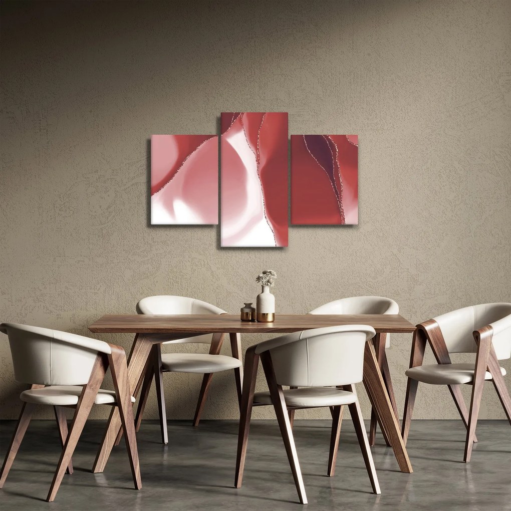 Kép - Piros absztrakt virág N⁰3 (90x60 cm)