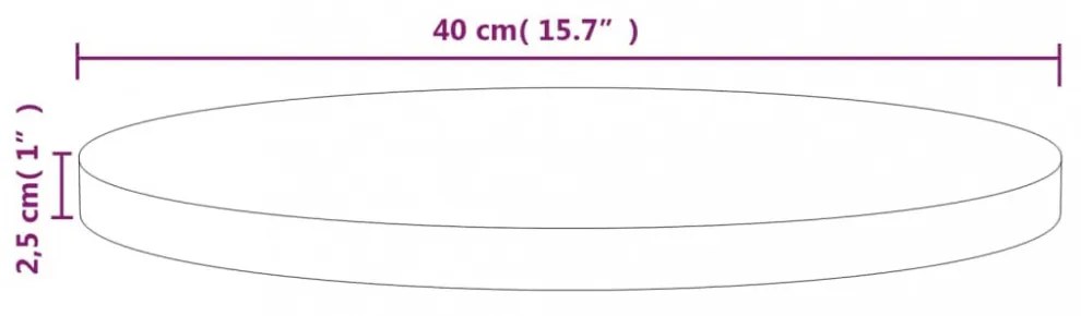 tömör fenyőfa asztallap Ø40 x 2,5 cm
