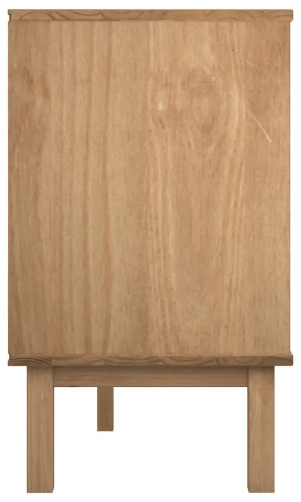 OTTA barna-fehér tömör fenyőfa éjjeliszekrény 111x43x73,5 cm