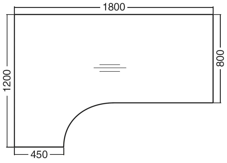 ProOffice A ergonomikus asztal 180 x 120 cm, bal, cseresznye