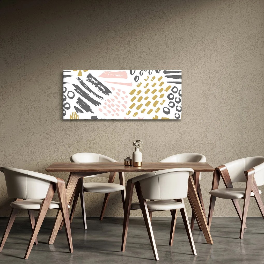 Kép - Absztrakt stroke-ok (120x50 cm)