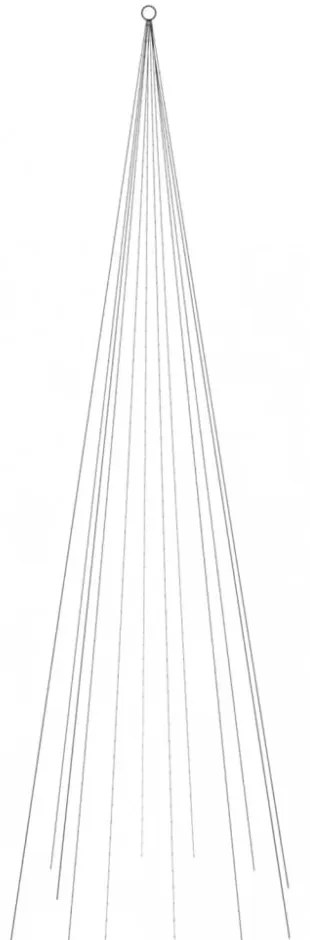 karácsonyfa zászlórúdon 732 színes LED-del 500 cm