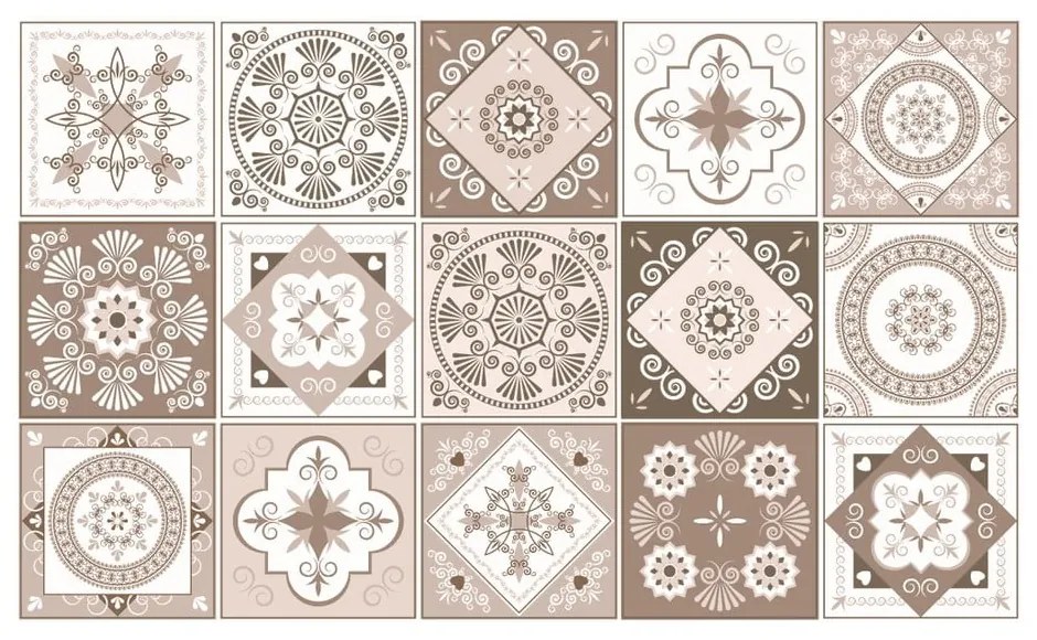 Ezeiza 15 részes dekoratív falmatrica szett, 10 x 10 cm - Ambiance