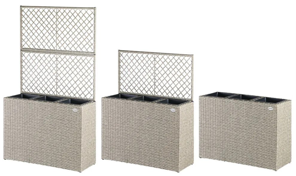Casaria® Virág box fonott betéttel - krém