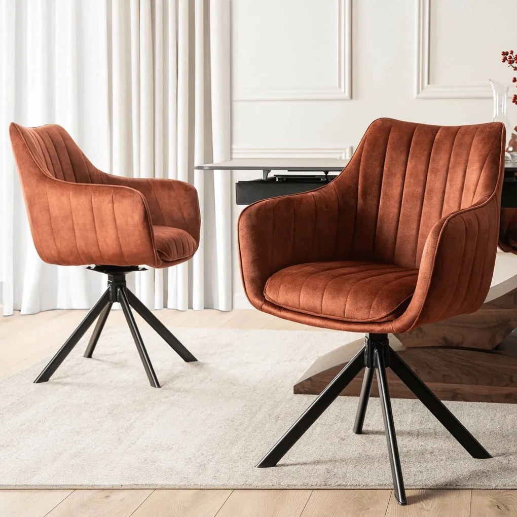 Rozsdabarna Bársony Forgószék MUMBAI