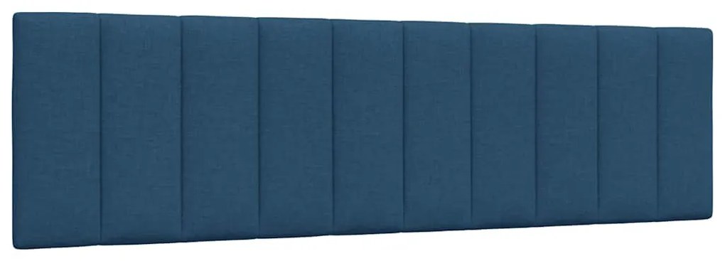 kék szövet ágy matraccal 180x200 cm