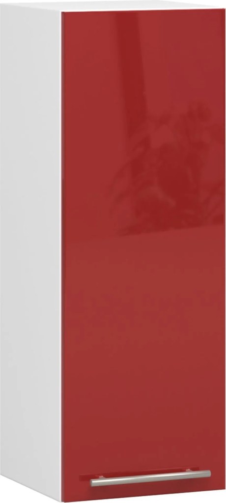 Függő Konyhaszekrény Olíva 30cm Fehér-piros Fényes H720 Akd