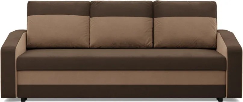 Hewlet kanapéágy, szövet anyag, hab töltet, barna