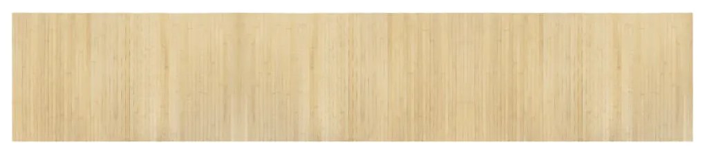 négyszögletű világos természetes bambusz szőnyeg 60 x 300 cm