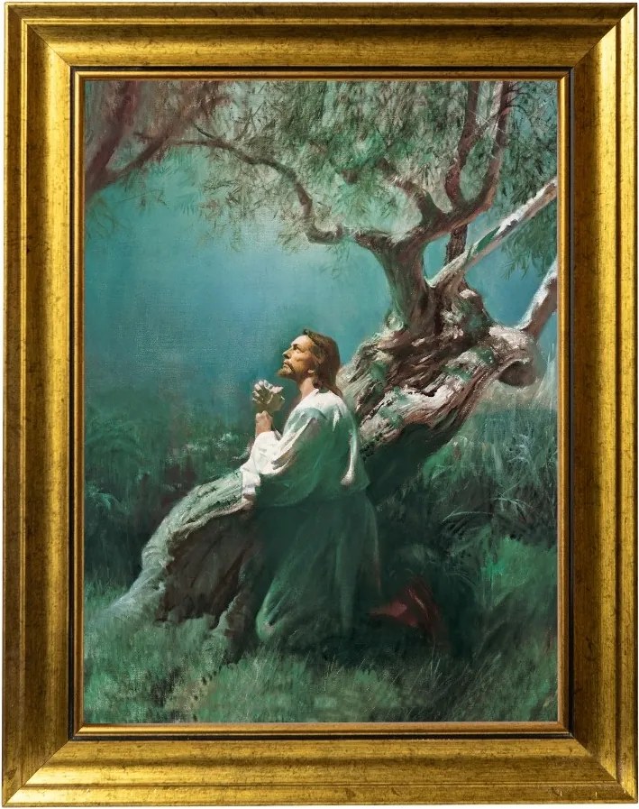 Jézus Az Olajfák Kertjében Kép Arany Modern Keretben 30X40
