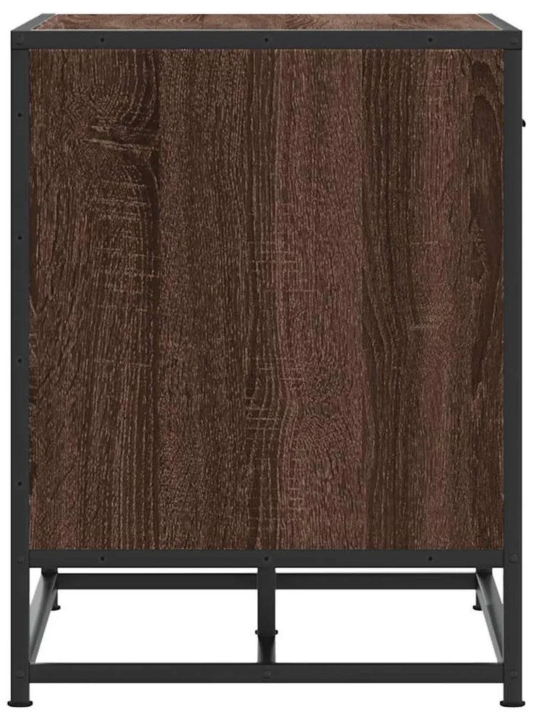 cipőpad barna tölgy 60x40x53,5 cm Gépi fa és fém