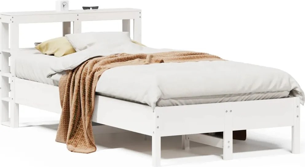 vidaXL fehér tömör fenyőfa ágy matrac nélkül 75 x 190 cm