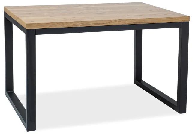 Étkezőasztal, fekete/tölgy, LORAS II 150x90