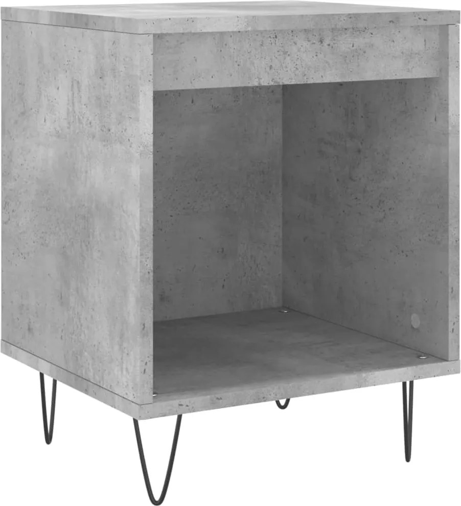 vidaXL betonszürke szerelt fa éjjeliszekrény 40x35x50 cm