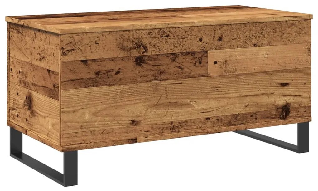 antik fa színű szerelt fa dohányzóasztal 90 x 44,5 x 45 cm