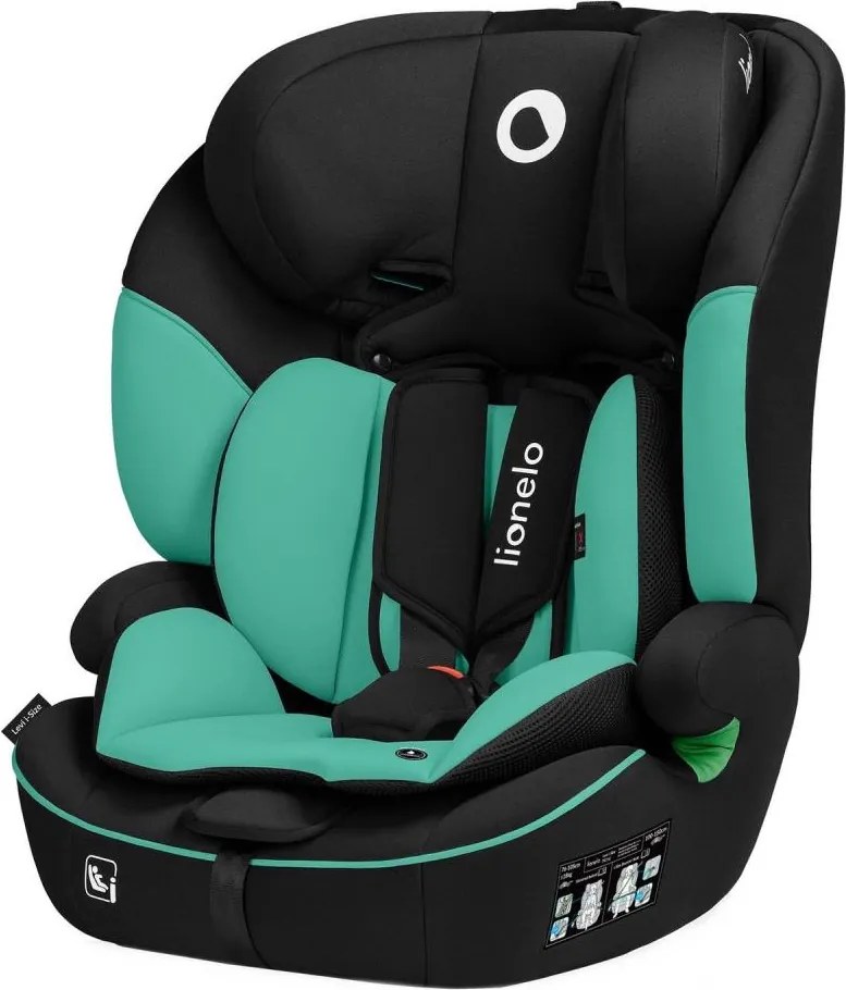 Lionelo - LEVI i-Size autós gyerekülés, 76–150 cm, smaragdzöld