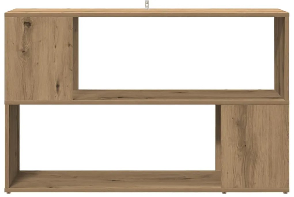 kézműves tölgy színű szerelt fa könyvszekrény 100x24x63 cm