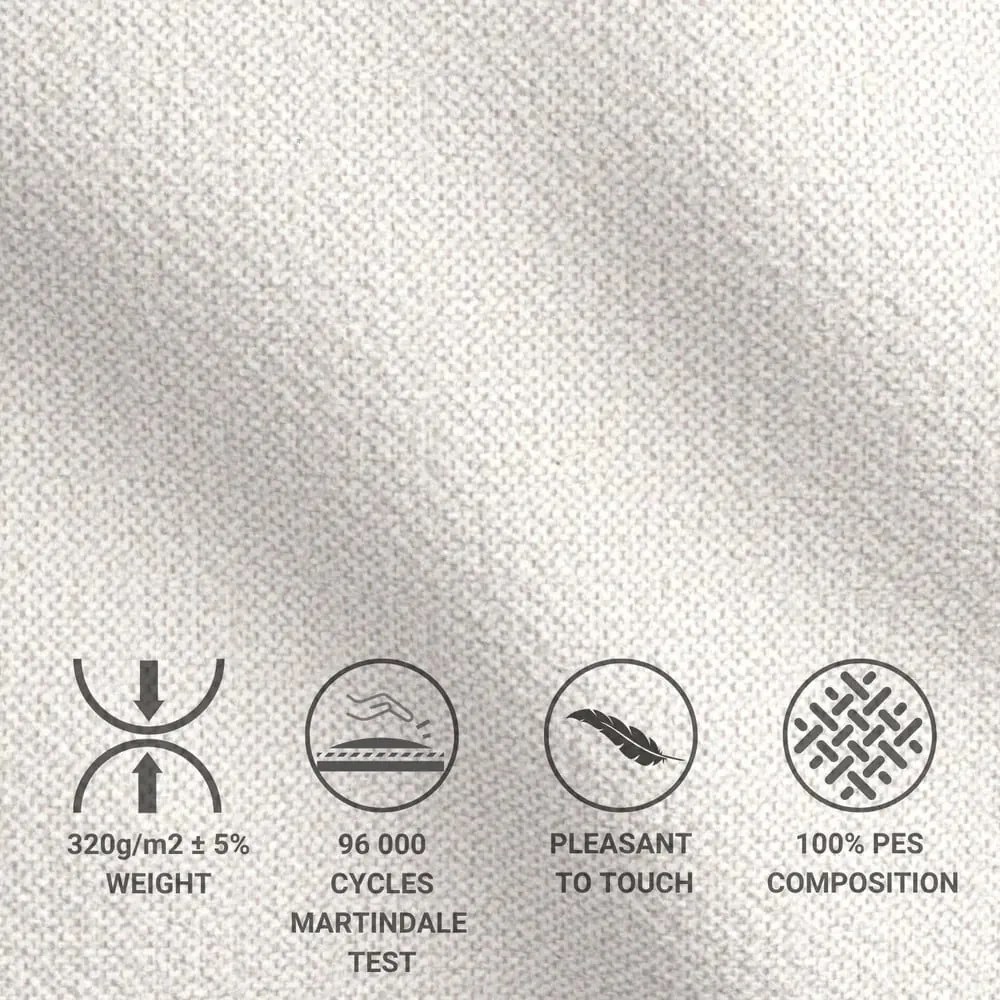 Krémszínű ágyneműtartós boxspring ágy 200x200 cm Blend – Maison de Rêve