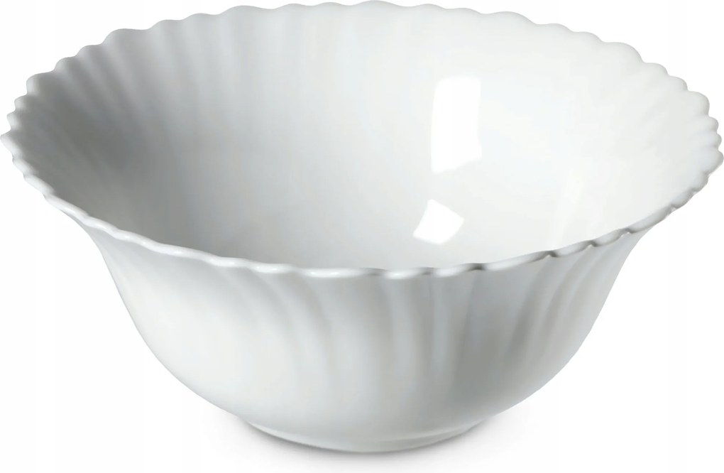 Saláta tálaló Üveg Snack Saláta 15 cm Leveses Tál Fehér