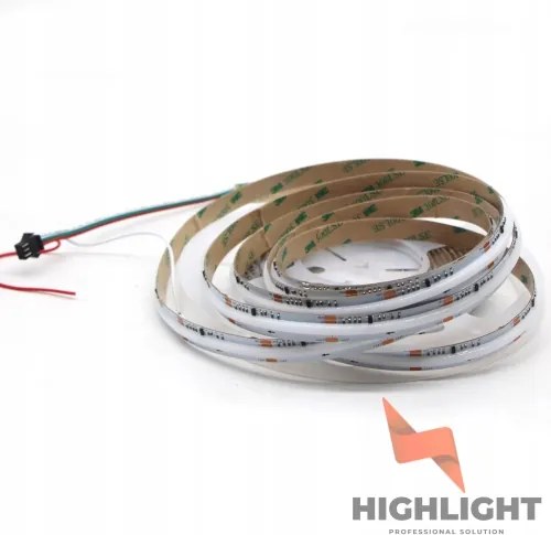 5m Cob Led szalag Digitális Spi Rgb+ww Meleg 16W 24V SK6812 840LED/m IP65 Pro