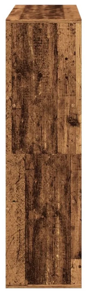 antik fa színű térelválasztó könyvszekrény 100 x 33 x 115 cm