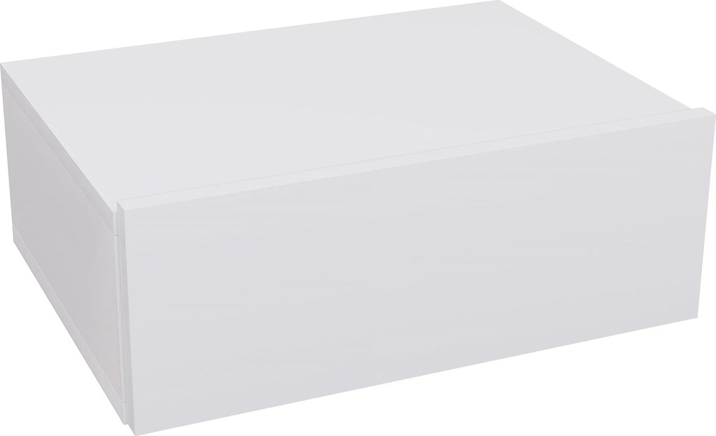 HOMCOM Felfüggesztett Ágy melletti Asztal Fiókkal, Hálószobai Ágy Melletti Asztal Forgácslapból, Modern Stílus, 40x30x15 cm, Fehér | Aosom